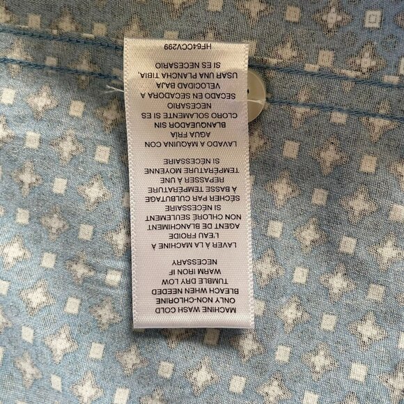 Mens Michael Kors Button Up Dress Shirt Tailored Fit Size M Blue u - Picture 12 of 13